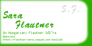 sara flautner business card